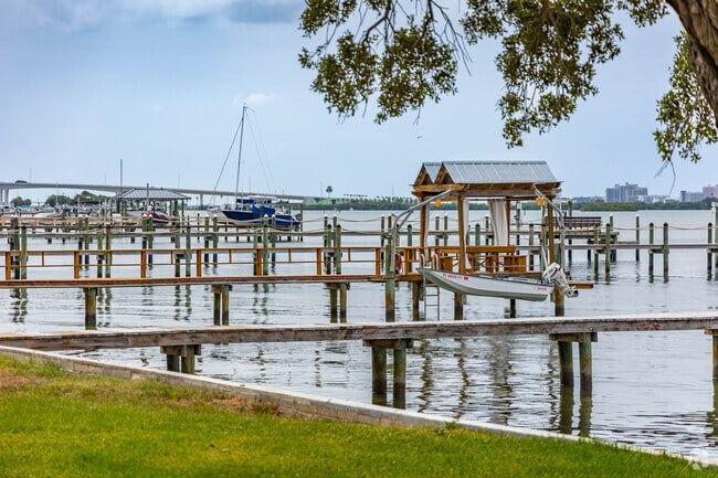 Residents of Old Bay District enjoy water access right in their backyard.