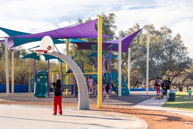 Shoot some hoops at Limberlost Park.