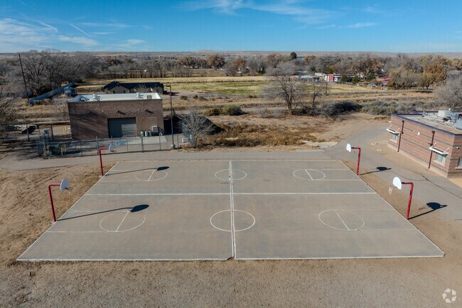 Basketball courts at Polk Middle School.