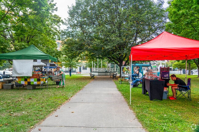 The Barre Farmers' Market takes place weekly in the Vermont City Park, near East Barre.