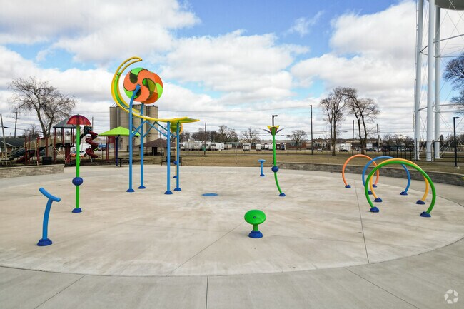 Southside Park in Greenville has many outdoor amenities including a splash pad.
