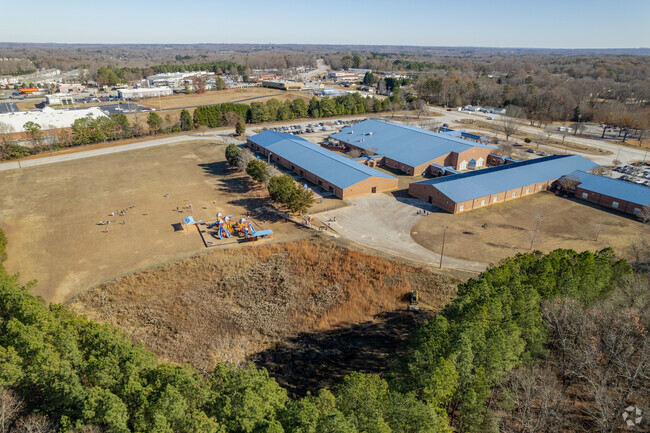River Ridge Elementary School features a recently updated playground for students to enjoy.