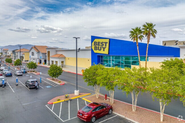 Best in the West shopping plaza serves the neighborhood of Michael Way with big box retailers.
