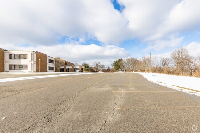 Cornerstone Leadership Academy has a large parking area for easy access to the school.