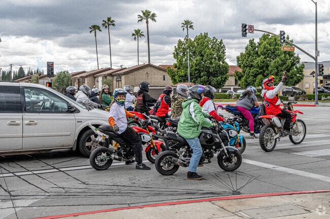 Local riders rip through the Northwest El Monte neighborhood in El Monte, California.