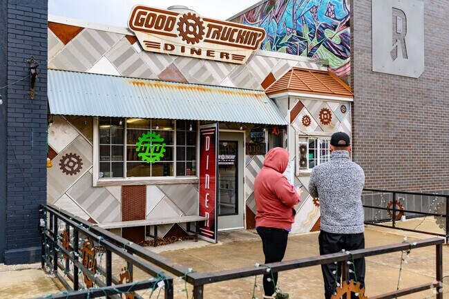 Good Truckin' Diner is a popular restaurant in REO Town, near Colonial Village.