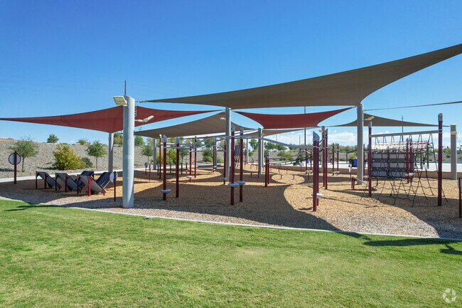 The playground at Desert Sky Park in Gilbert includes a fitness course.