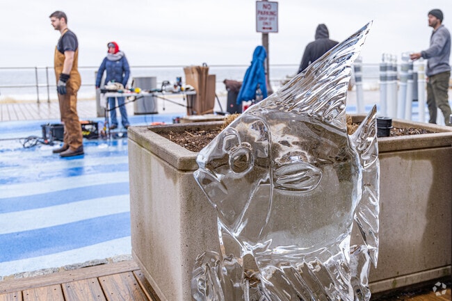 Pier Village Ice Festival is a popular event in Long Branch where residents can gaze at unique ice sculptures.