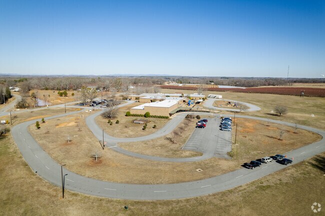 Aerial overview of Cooley Springs-Fingerville Elementary School
