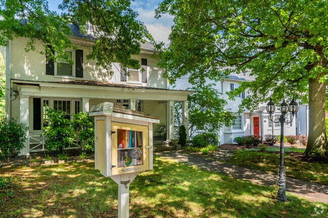 A little free library is available along residential streets in South Roanoke.
