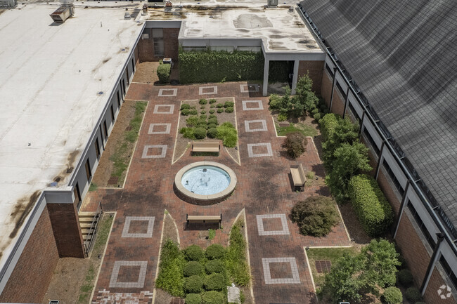 Students and families can relax at Mcelwain Christian Academy's courtyard.