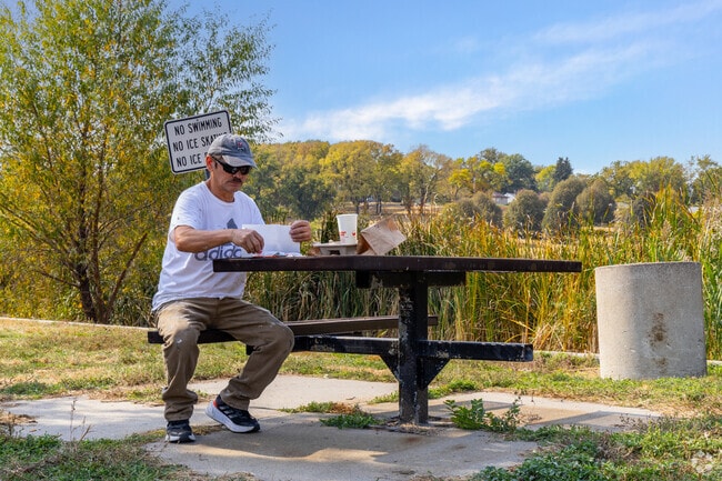 Fontenelle Park near Fontenelle View provides shaded picnic areas and trails.