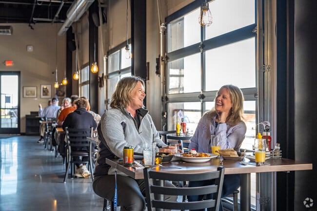 Meet with friends at Inventors Brewpub in Port Washington near Belgium.