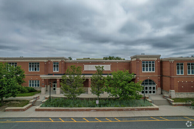 Wilson Middle School entrance in Natick.