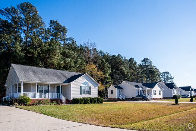 New homes and subdivisions are being built on the outskirts of Pine Level on old farm land.