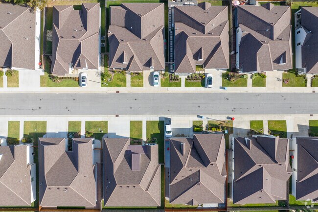 A great view of Acadian style homes unique shapes and styles of Lafayette, Broadmoor area.