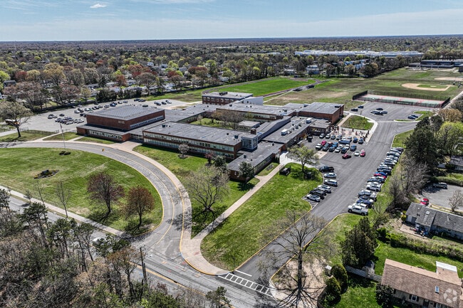 Ralph G. Reed Middle School in Central Islip holds about 1150 students on this large campus.