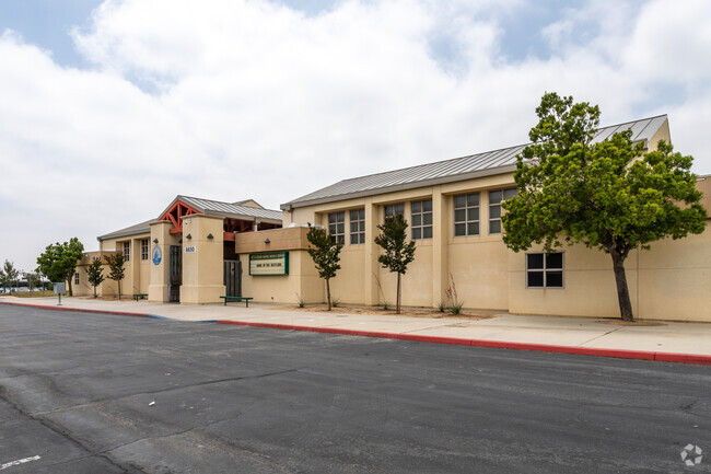 The designated pickup and drop-off lane for students is in front of Cesar Chavez Middle School.