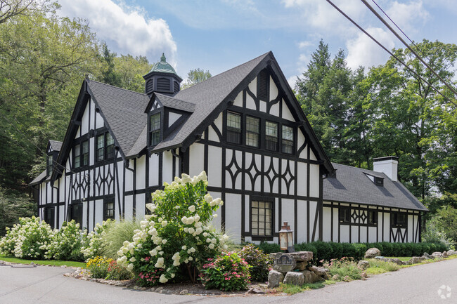 A beautiful Tudor style home in Tuxedo Park shows amazing detail in its woodwork.
