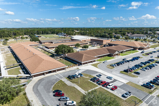 Ridgeview High School is located on Madison Avenue in the Lakeside neighborhood in Orange Park.