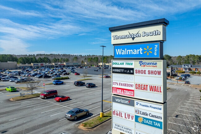 Big box stores can be found just north of downtown Thomaston.