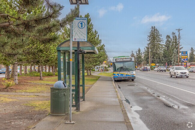 Up a ways from Elk Plain on Highway 7 are some bus stops near Walmart for bus takers to catch.