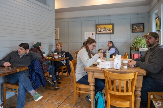 The Laughing Gull Cafe is a warm and welcoming spot to grab a cup of coffee with friends in Manchester by the Sea.