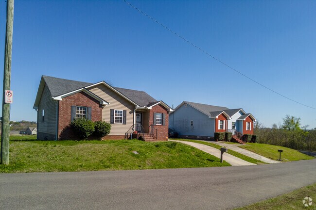 Homes on a residential street.