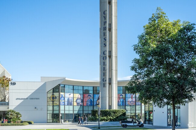 Cypress College is a public community college that helps students reach large universities.
