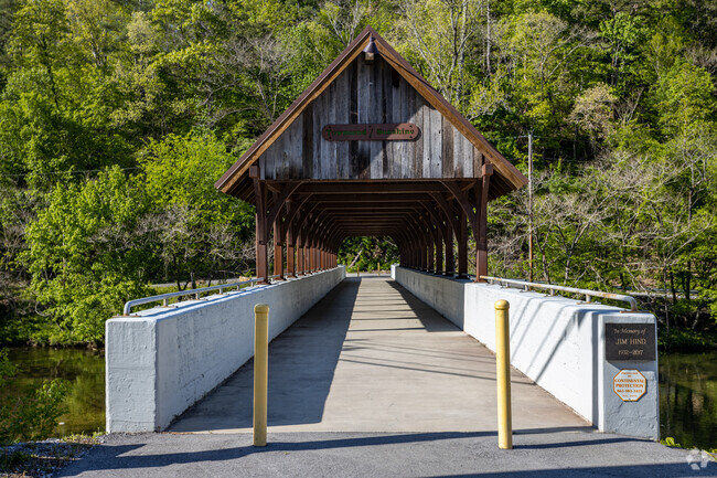 The Townsend/Sunshine covered bridge provides a great fishing spot for locals in Walland.