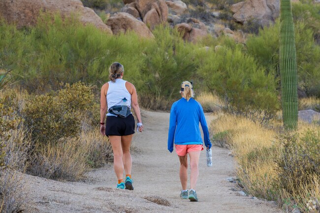 Nearby, Pinnacle Peak Trail is a popular hiking spot with city views.