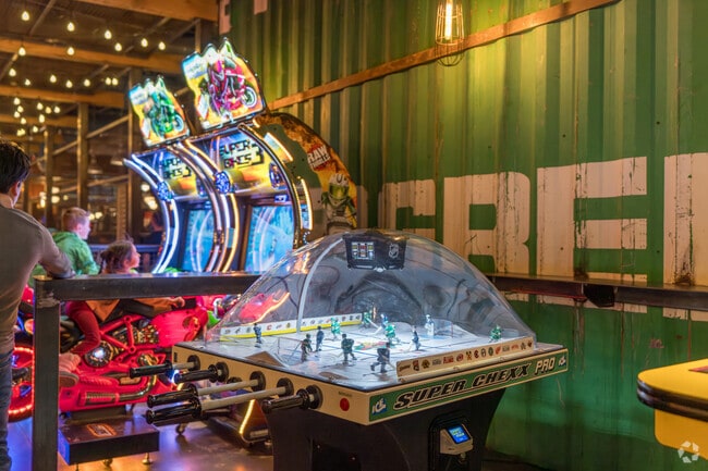 Residents can also enjoy arcade games, food and drink at the Punch Bowl Social.