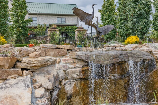 At Paul J. Ciener Botanical Garden in downtown Kernersville, enjoy the soothing sound of water.