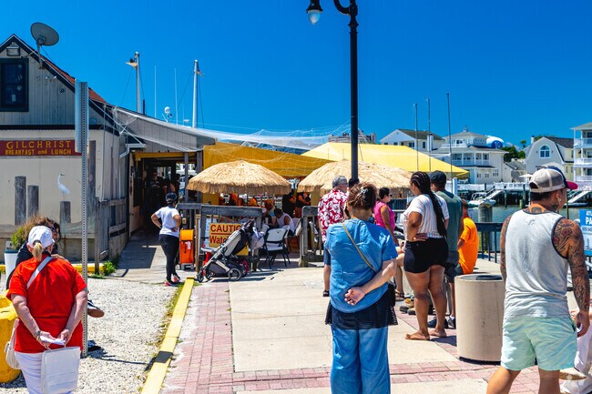 Patrons will wait in a queue for Gilroy's famous blueberry pancakes in Uptown Atlantic City.