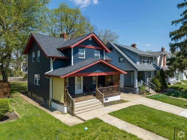 Mature trees shade Shepard homes, most built in the early twentieth century.