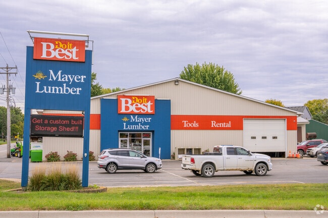 Mayer Lumber stands as a staple for tools and rentals.