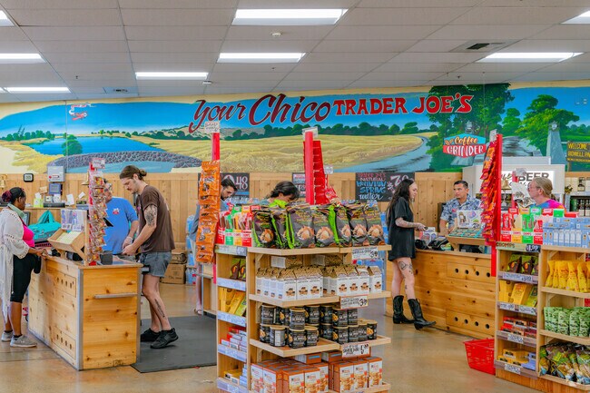 Residents of Cohasset stock up on unique grocery items at the Chico Trader Joe's.
