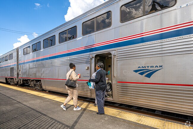 Amtrak service stops in Hammond on its route between Chicago and New Orleans.