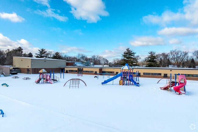 The playground at Barhitte Elementary School is a popular destination for the kids.