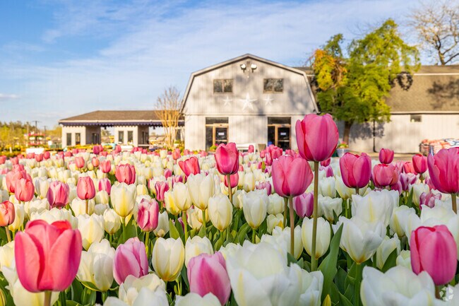Heritage Farm in Muttontown boasts beautiful blossoming bouquets come springtime.