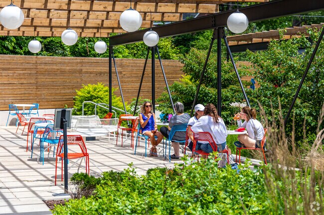 Residents enjoy a beautiful day in the Texa-Tonka neighborhood.
