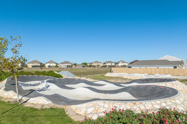 Sonterra community amenities include a pump track for extreme sports enthusiasts in Jarrell.