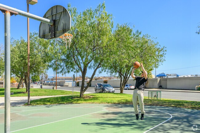Shoot some hoops at Adrienne Mitchell Memorial Park in Sunnymeadows.
