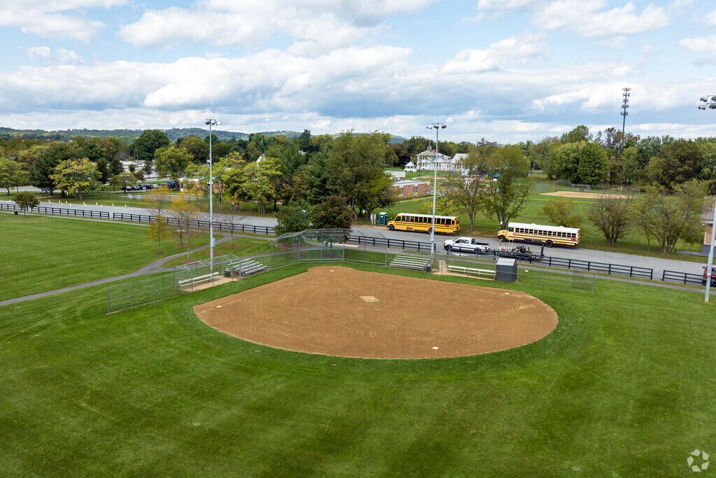 Lucketts Elementary School has a well-maintained baseball field.