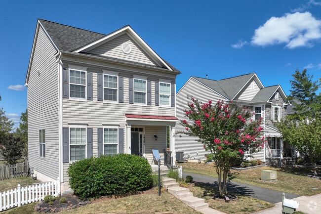 Gorgeous homes stand tall in the Meadows At Morris Farm neighborhood.