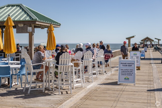 Folly Beach Pier has great amenities for families to enjoy on Folly Beach.