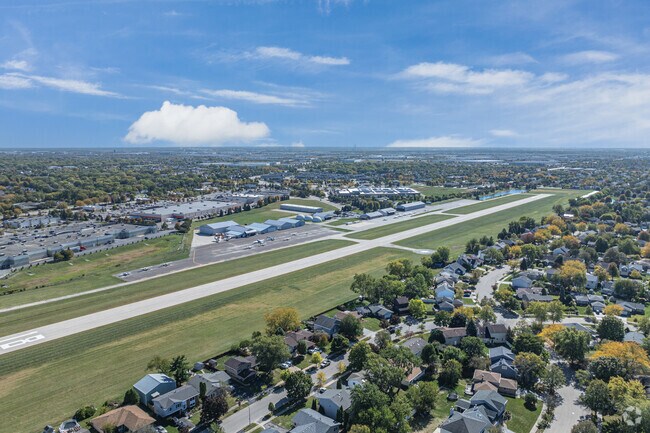 Bolingbrook's Clow International Airport is just 3-miles north of Sunset Park-Old Plank.