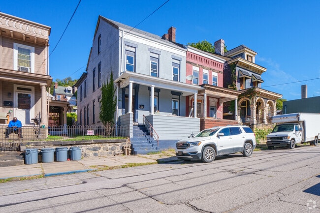 Many streets of East Wheeling have homes that are in need of restoration.
