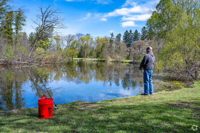Fantasic fishing can be done from the shore of the Greenfield Park pond.