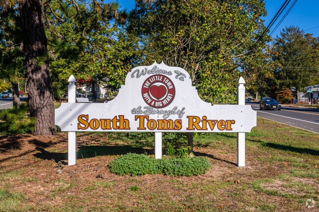 The welcome sign stands proudly as one approaches the neighborhood in South Toms River, NJ.